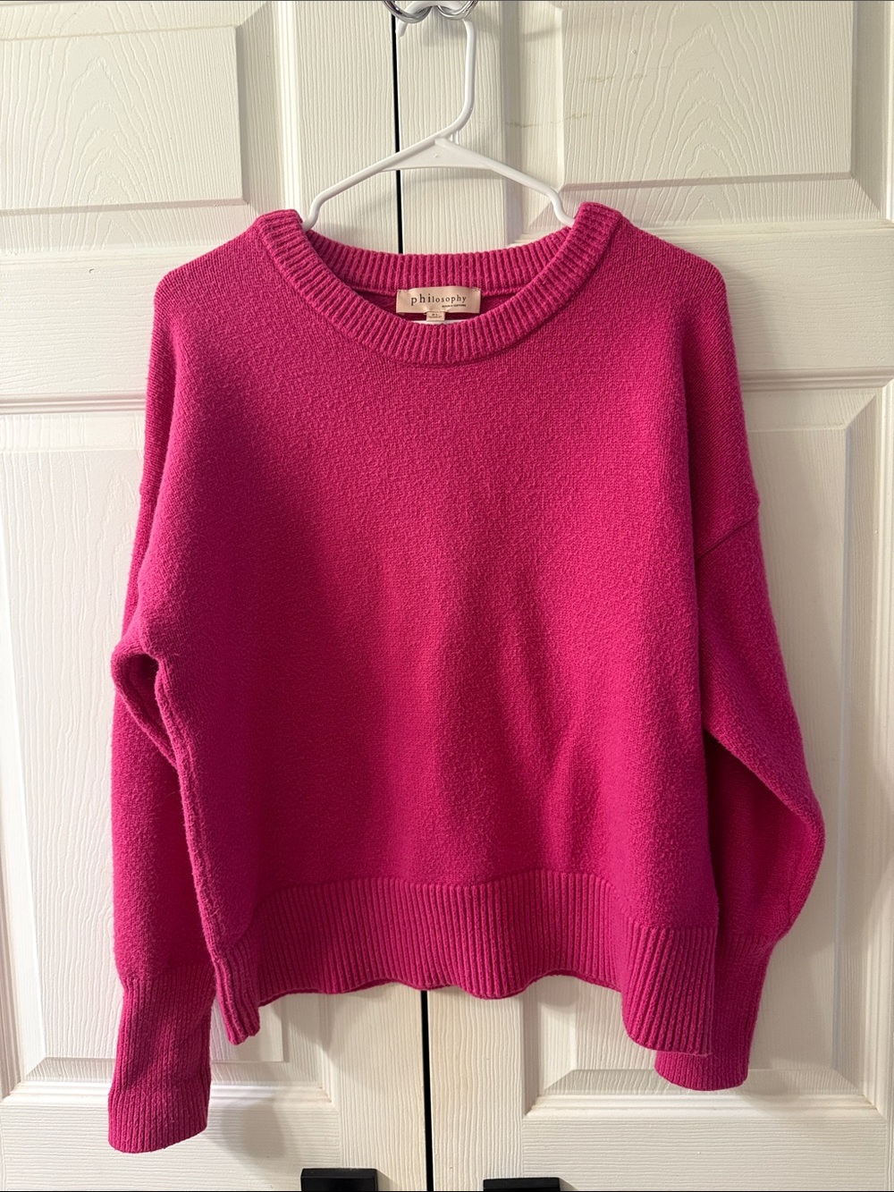 Philosophy Bright Fuchsia Crewneck Sweater